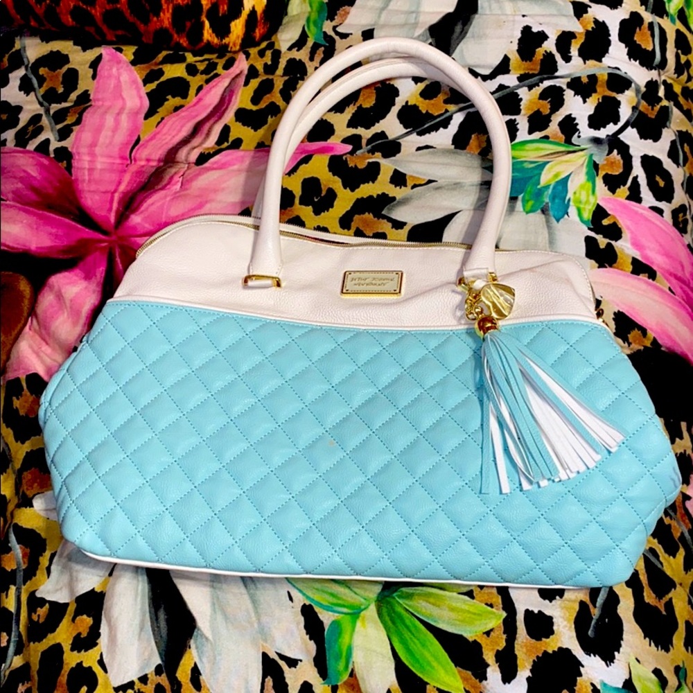 Betsey Johnson blue and white purse 👛